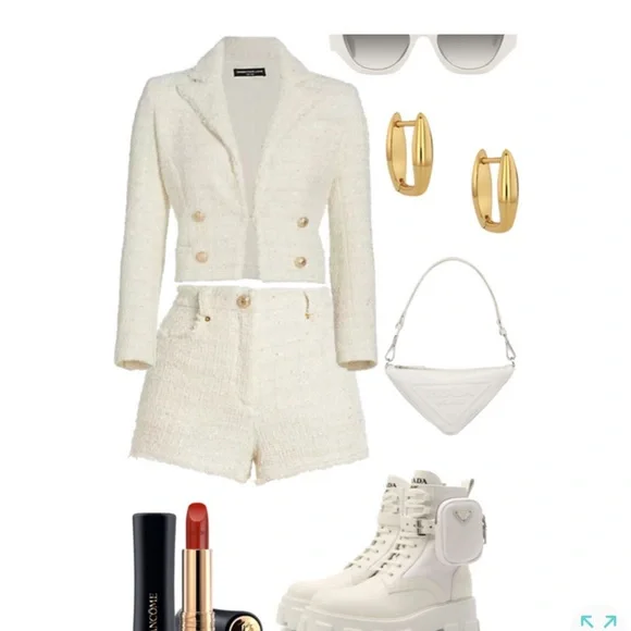 Generation Love Devyn Tweed Shorts CREAM SZ 12 - Picture 6 of 11